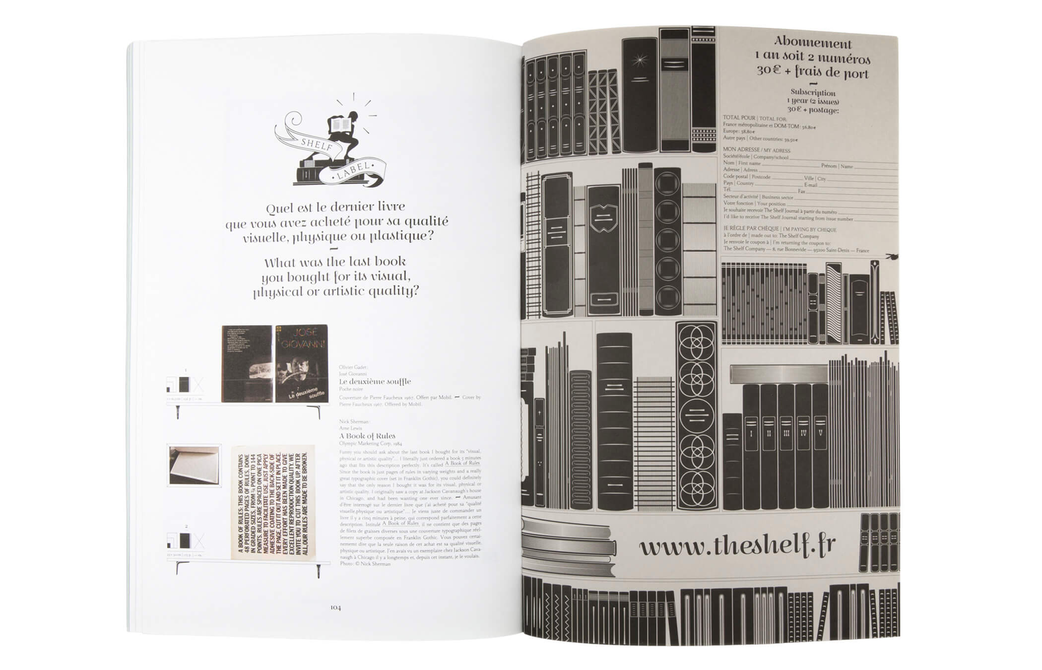 The Shelf Journal 1 Shelf Label The Shelf Company